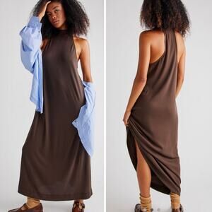 Free People Salina Maxi In Dark Brown